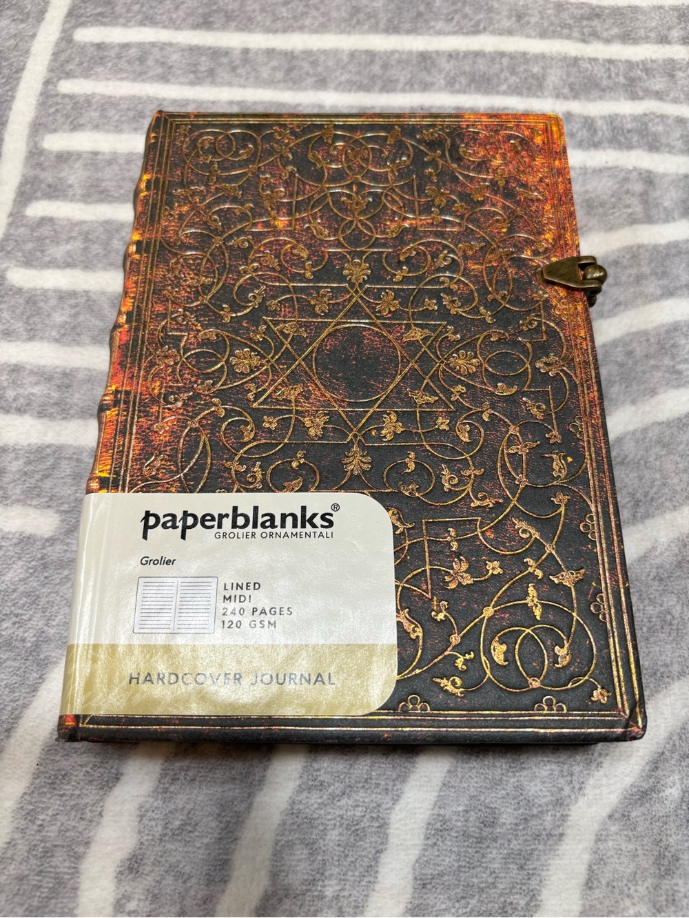 Paperblanks Journal, Lined, Grolier Ornamental Hardcover, NWT, MIDI